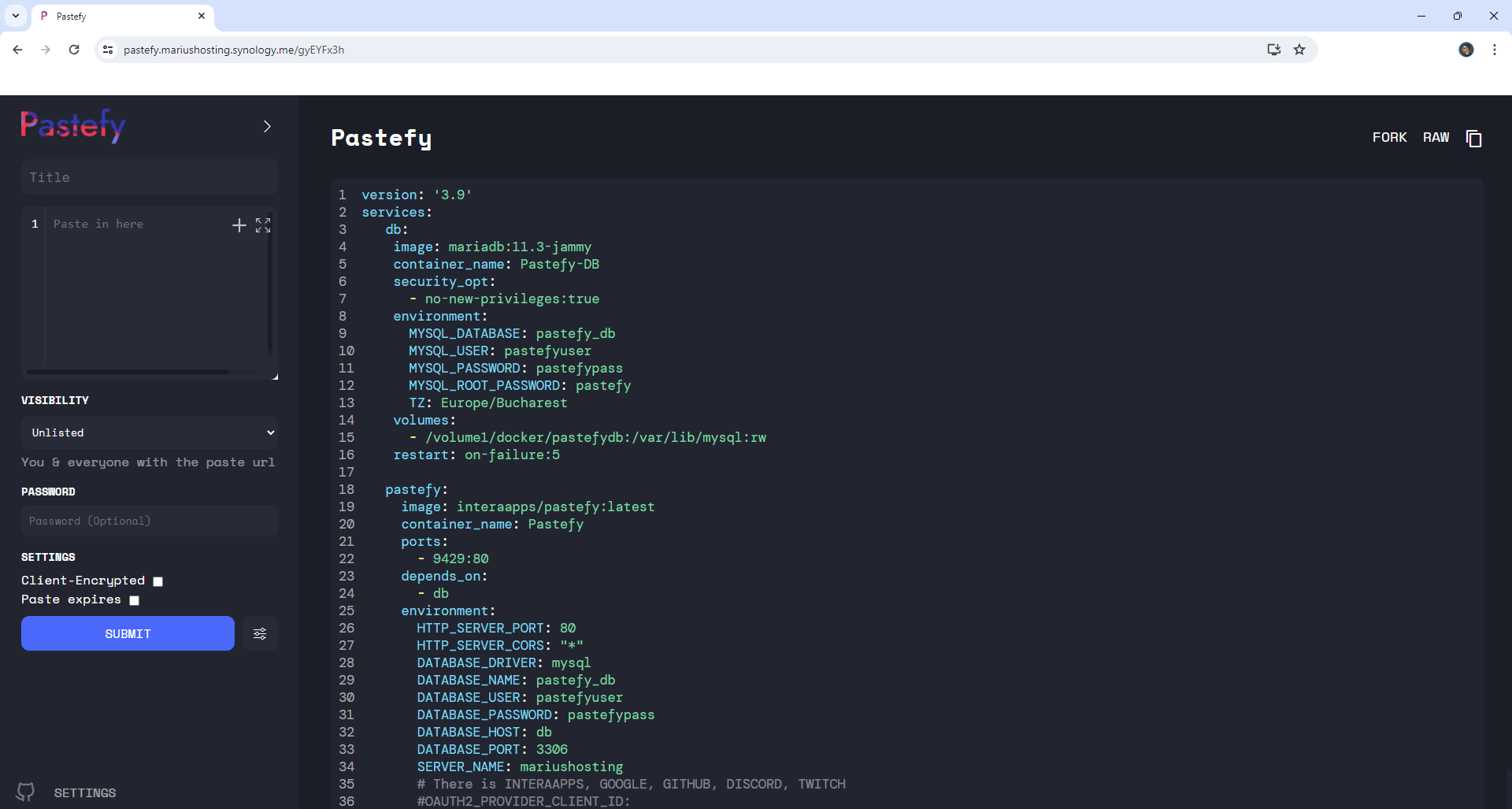 Pastefy Screenshot