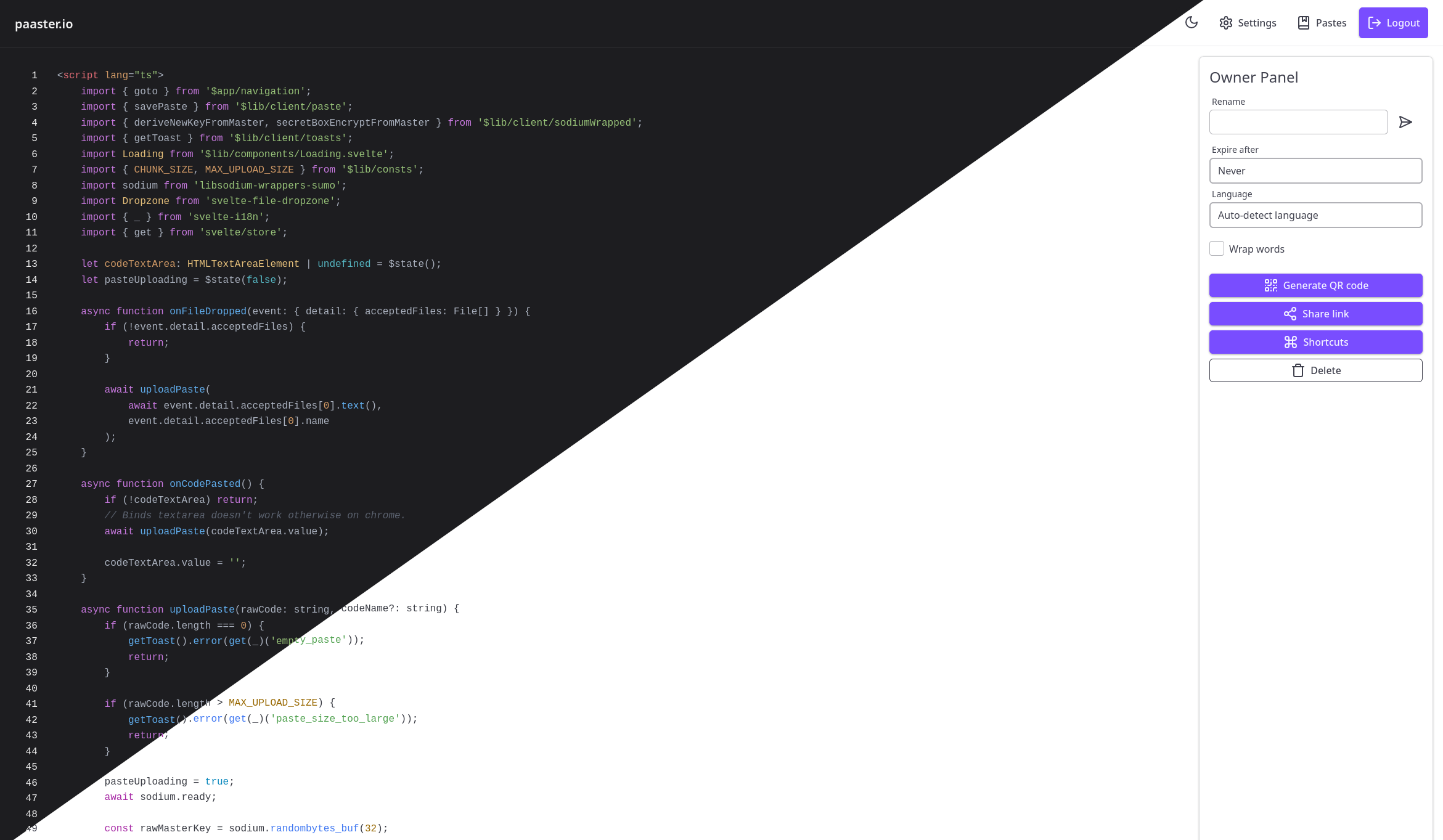 Paaster Screenshot