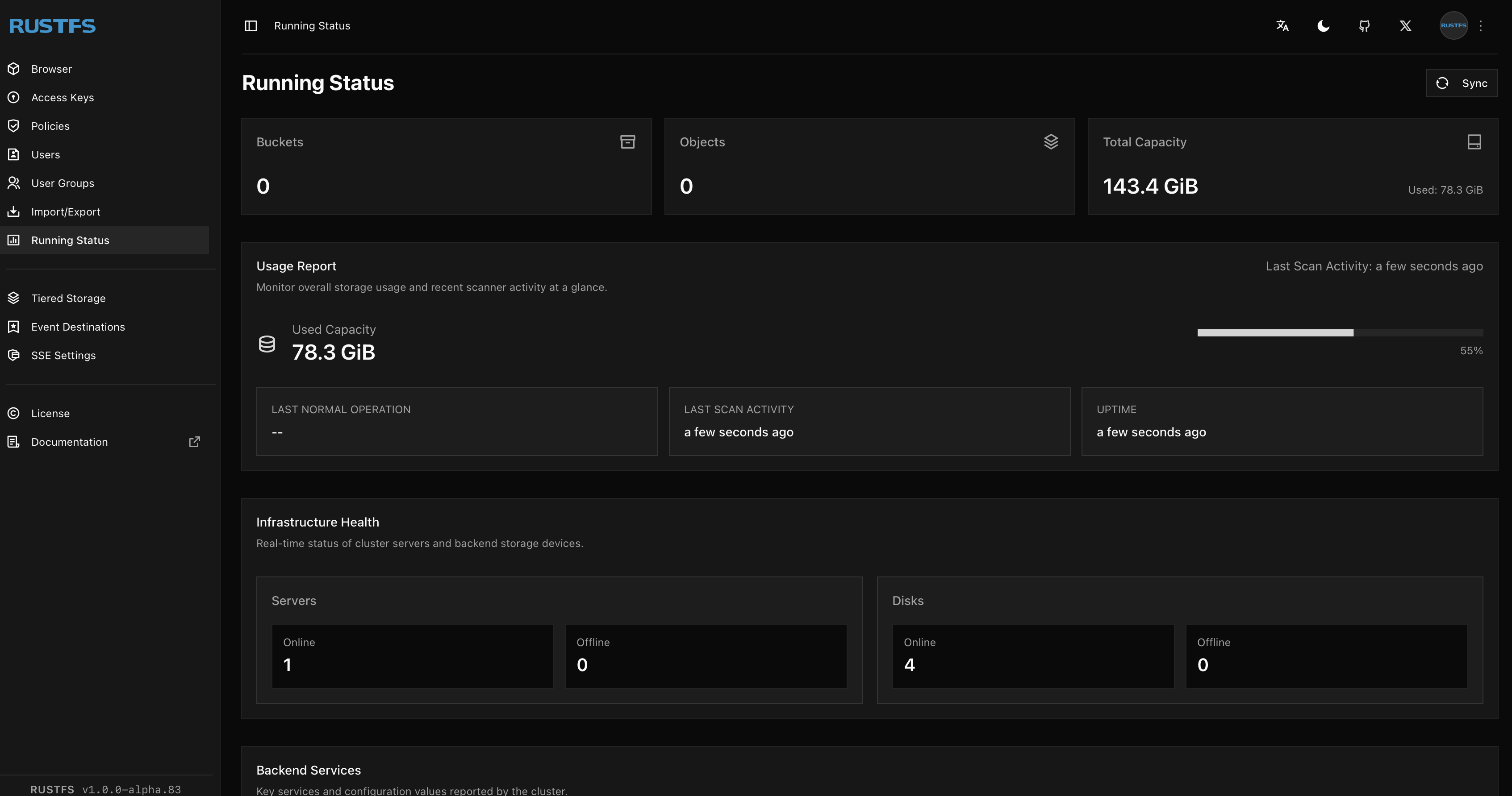 RustFS Screenshot