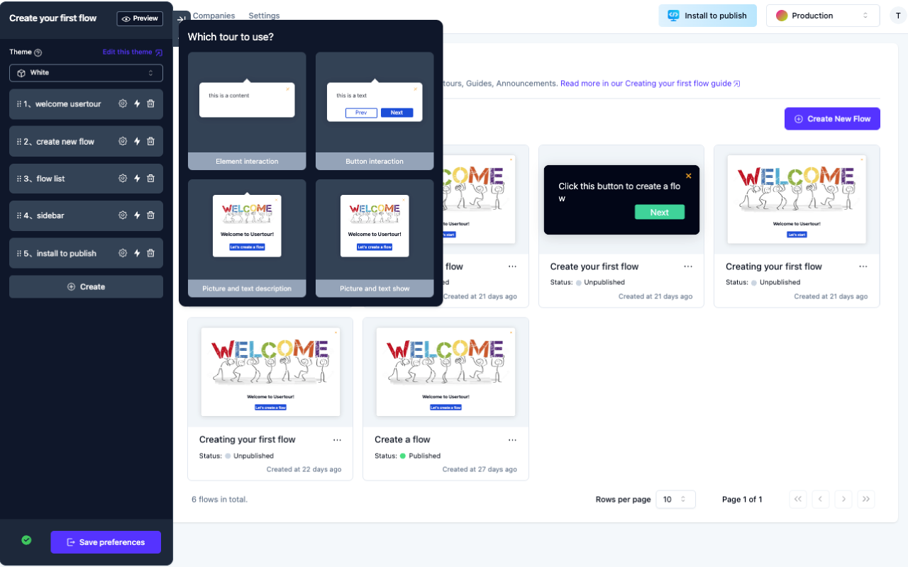 Usertour Screenshot
