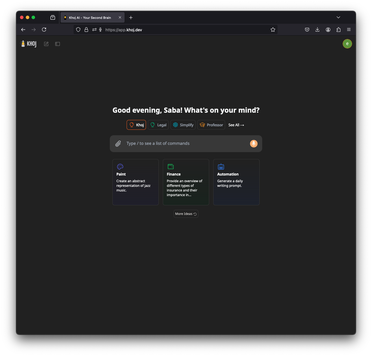 Khoj Screenshot