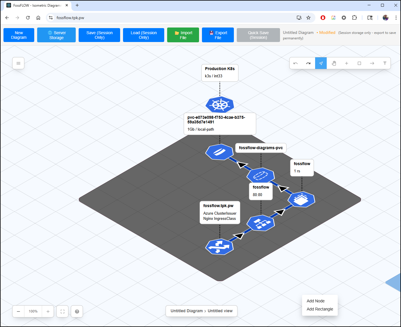 FOSSFlow Screenshot