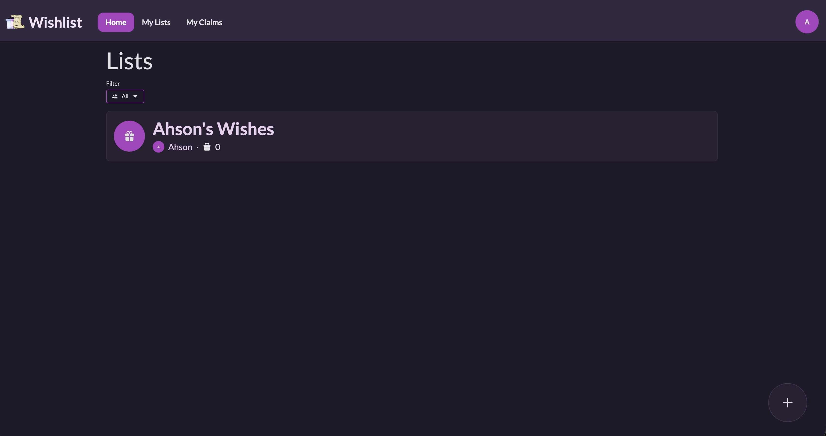 Wishlist Screenshot