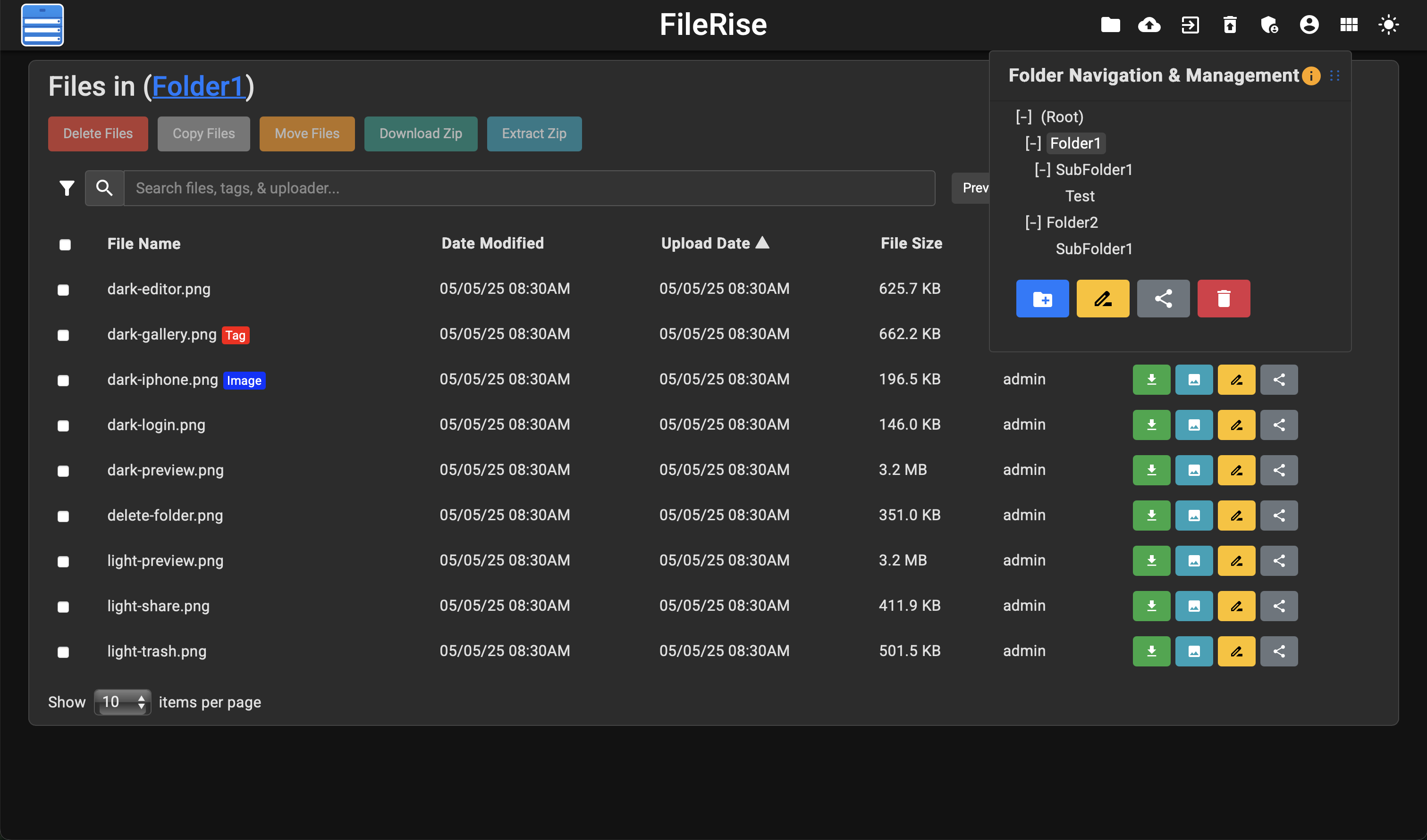 Filerise Screenshot