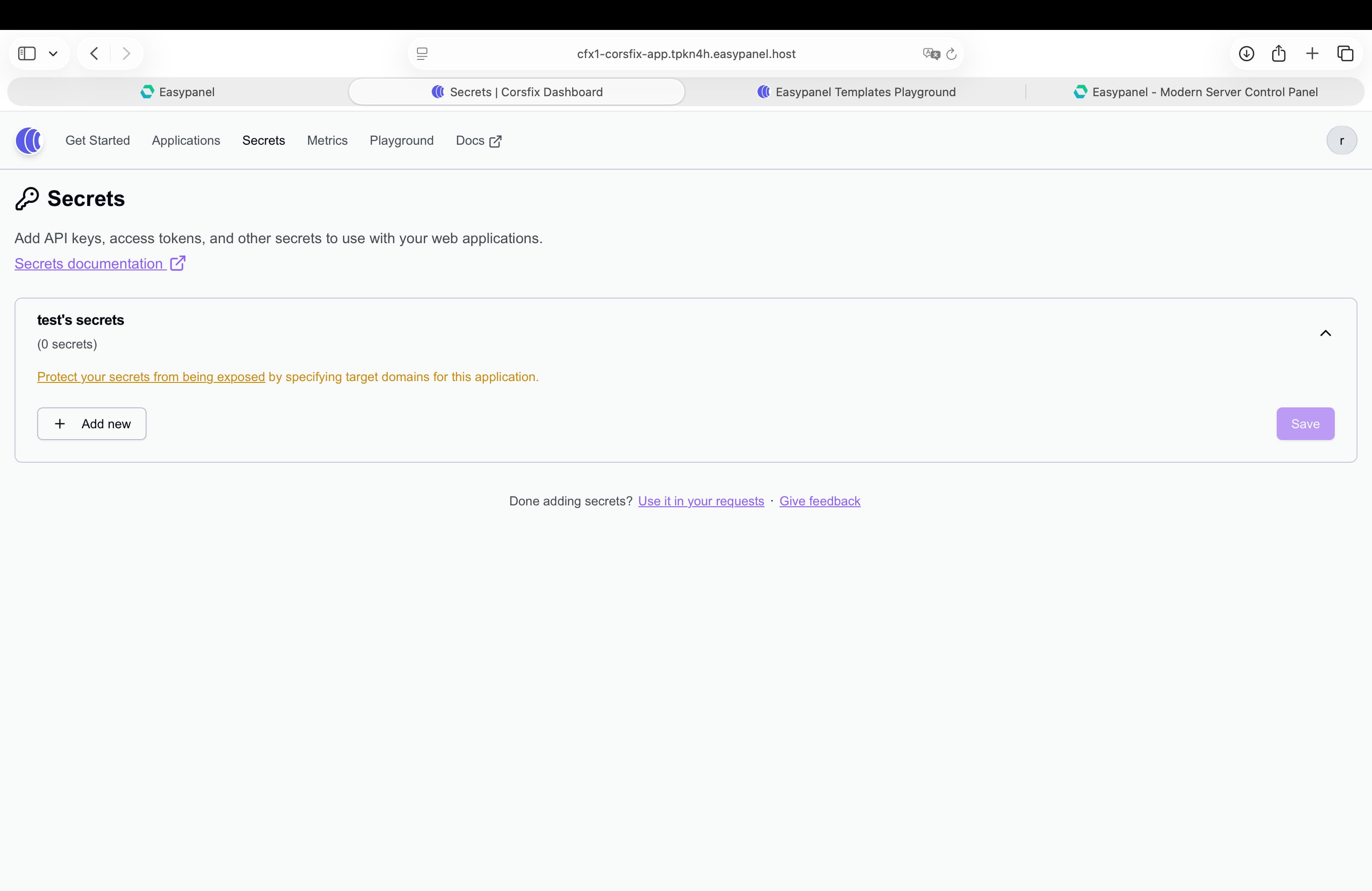 Corsfix Screenshot
